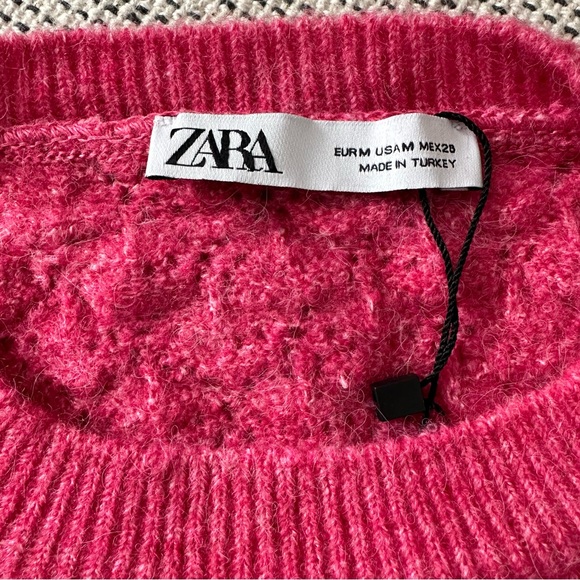 Zara pink crop sweater, NWT - Picture 2 of 7